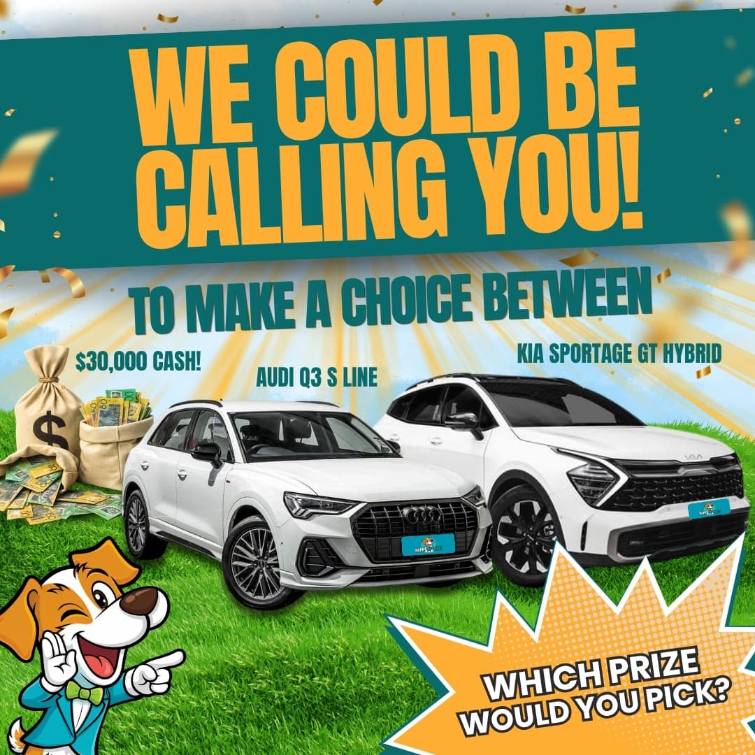 Win a Kia Sportage GT Hybrid, Audi Q3 S-Line or $30,000 Cash